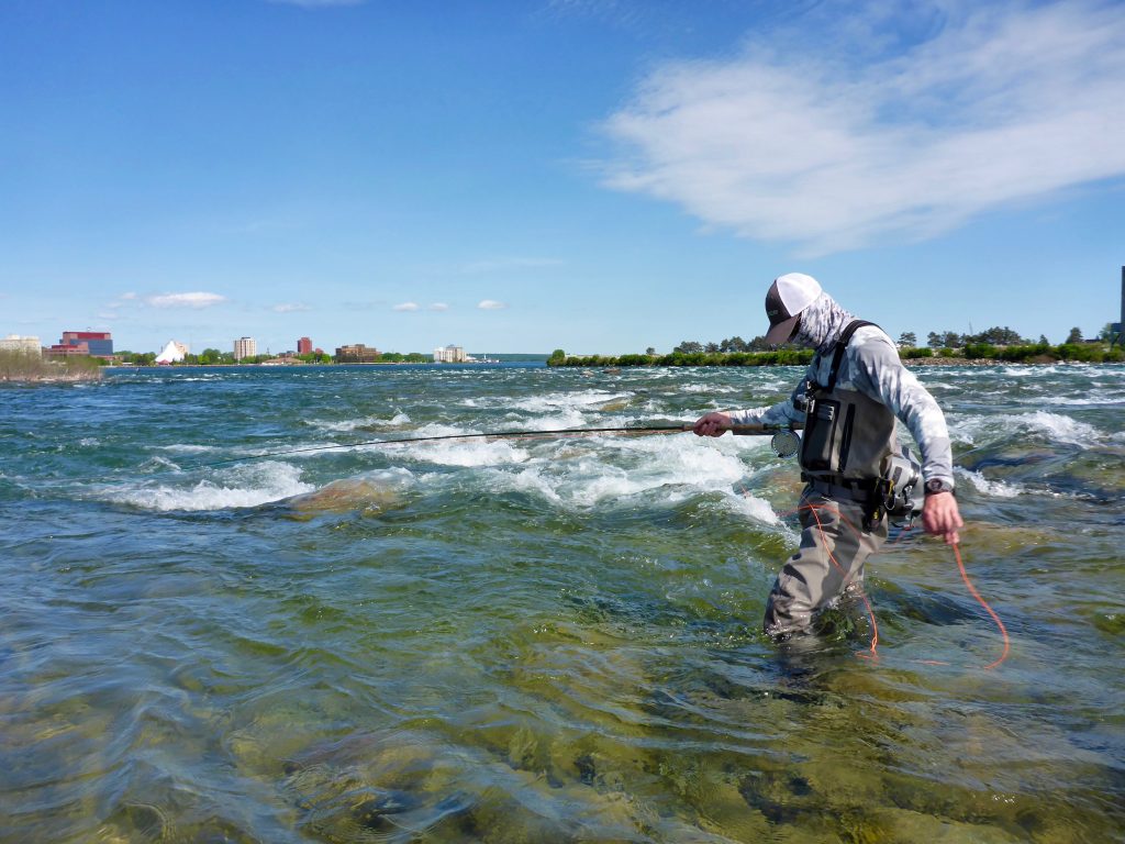 Swinging a fly on the St Marys River