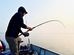 Trolling for lake trout NWT